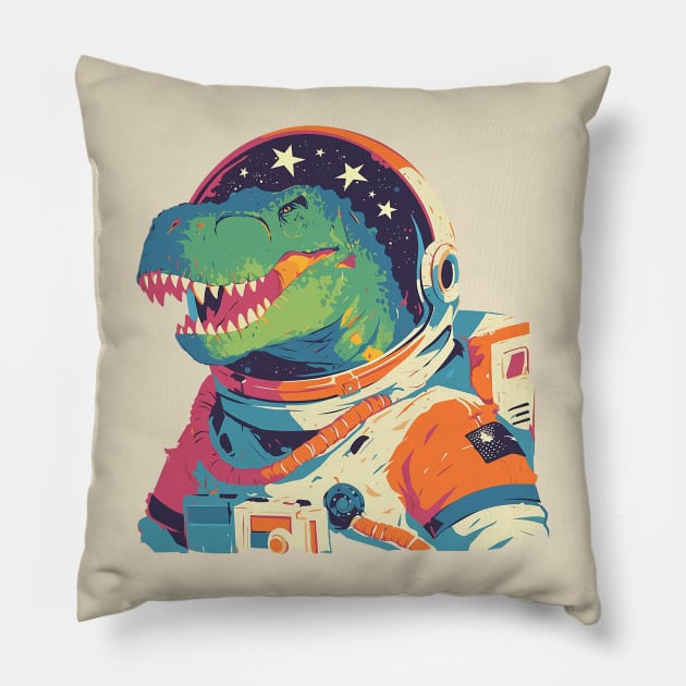 space dino Pillow by dubcarnage