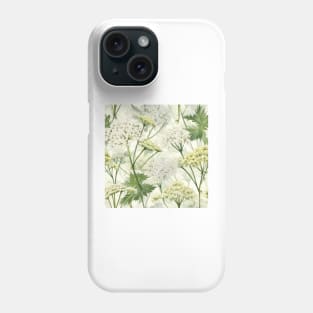 Watercolor Wildflower Queen Anne's Lace Pattern 2 Phone Case