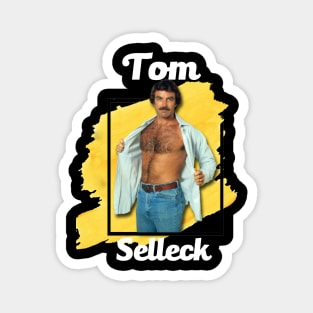 Tom Selleck//Yellow Splash Magnet