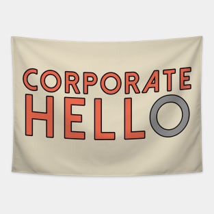 Corporate Hello Logo Shirt Tapestry