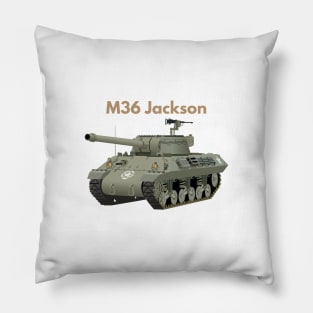 M36 Jackson American WW2 Tank Destroyer Pillow