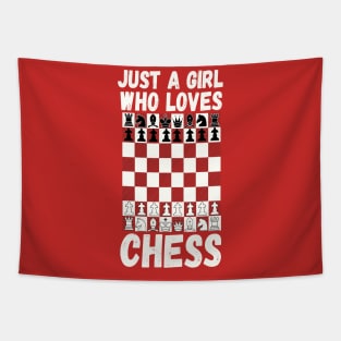 Just a girl who loves chess Tapestry