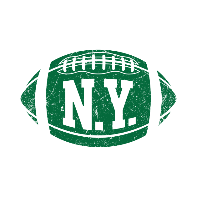 NY Retro Football - White by KFig21