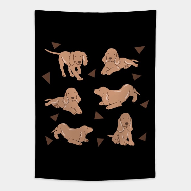 Cocker Spaniel Puppies Tapestry by Wlaurence