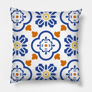 Azulejo #17- vector Portuguese Moorish pattern Pillow