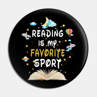 Reading Is My Favorite Sport Book lovers Pin