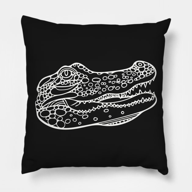 Croc Head Pillow by LoraMaze