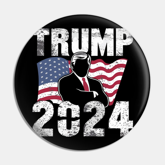 Trump 2024 Keep America Great Again Pin by OrigamiOasis