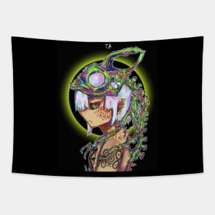 Skull Boy - Chameleon Tapestry