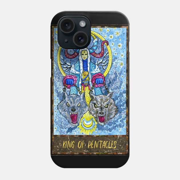 King Of Pentacles. Magic Gate Tarot Card Design. Phone Case by Mystic Arts