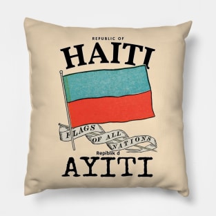 Antique Flag of Haiti Pillow