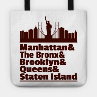 'Five Boroughs of New York City' New York City Gift Tote