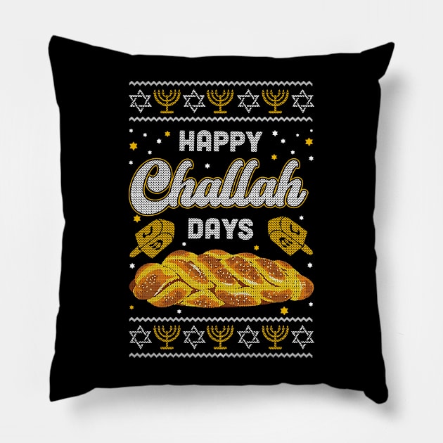 Happy Challah Days Hanukkah Chanukah Funny Jewish Bread Pillow by _So who go sayit_