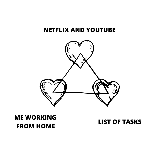 Me Working From Home Netflix And Youtube List Of Tasks Freelancer Meme WFH Joke by ohsheep