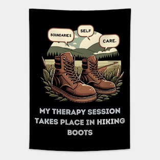 Trail Talk My Therapy Boots Tapestry