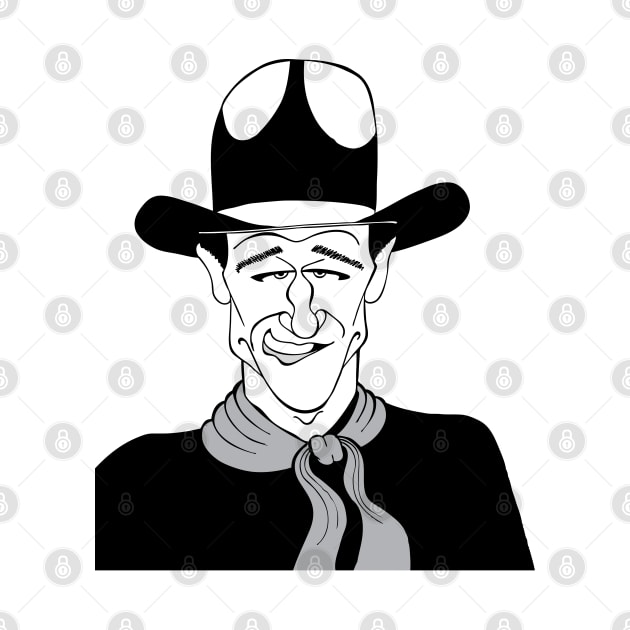 CLASSIC WESTERN COWBOY MOVIE STAR by cartoonistguy