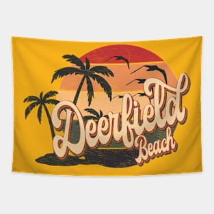 Deerfield Beach Florida Retro Distressed Tapestry