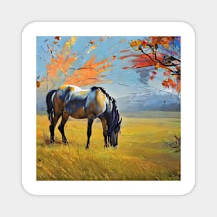 Autumn color horse Magnet