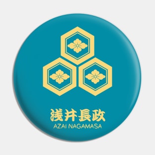 Azai Nagamasa Crest with Name Pin