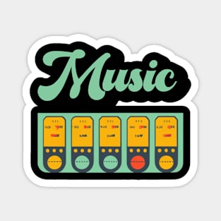 Music vintage rétro style Magnet