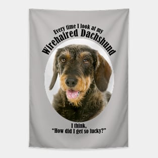 Lucky Wirehaired Dachshund Tapestry