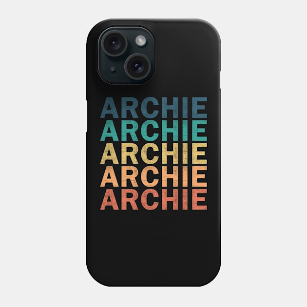 Archie Name T Shirt - Archie Vintage Retro Name Gift Item Tee Phone Case by henrietacharthadfield