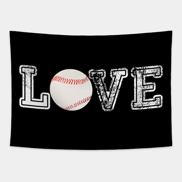 Baseball distressed ball t shirt cute dad mom love Tapestry by schaefersialice