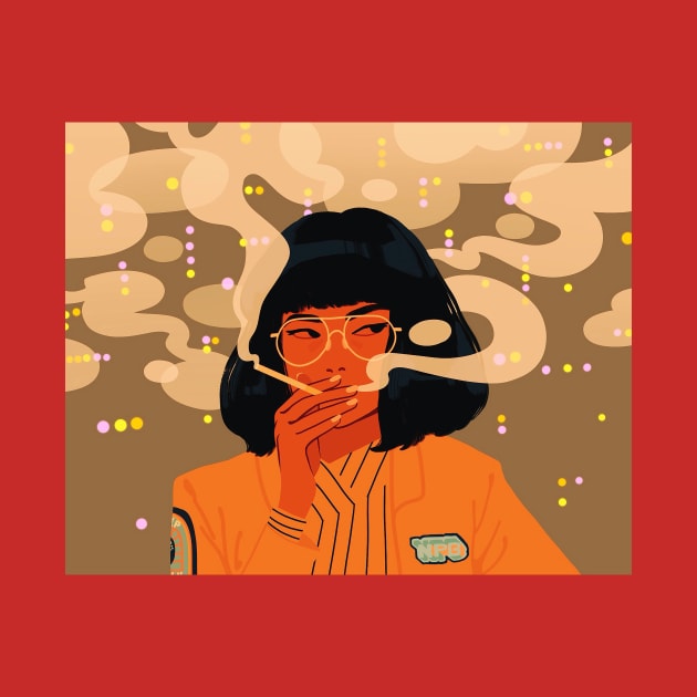 Smoker by Natalie Shaw Illustration