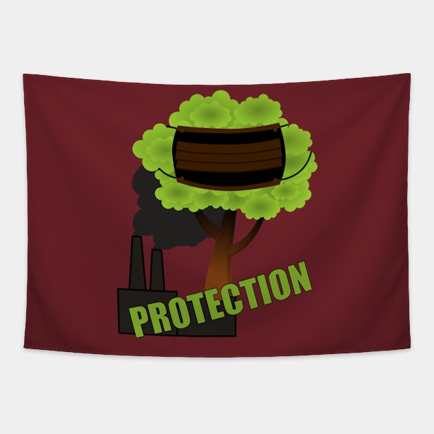 forest protection is climate protection Tapestry by SpassmitShirts