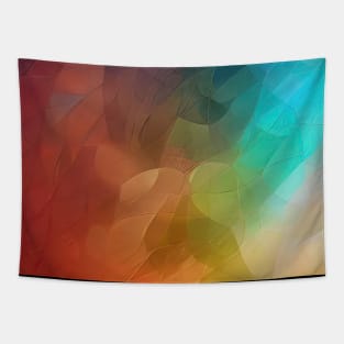 Abstract Colors flow in shapes Tapestry