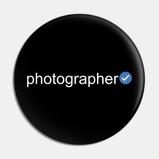 Verified Photographer (White Text) Pin