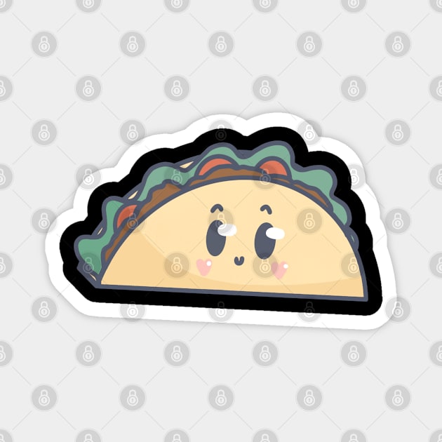 Kawaii Taco Magnet by LittleFlairTee