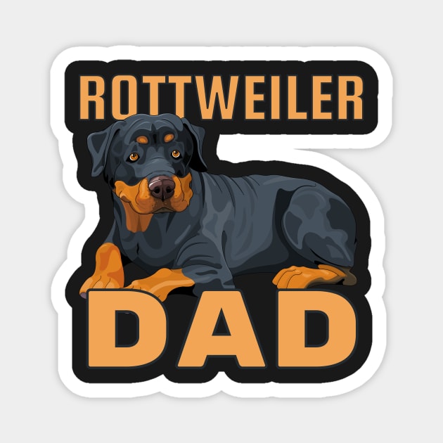 Rottweiler Dog Dad Magnet by soulfulprintss8