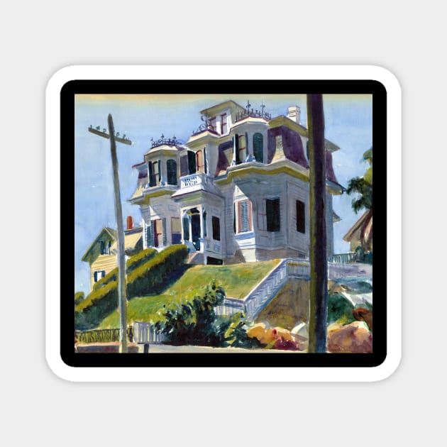 High Resolution Edward Hopper Haskell's House 1924 Magnet by tiokvadrat