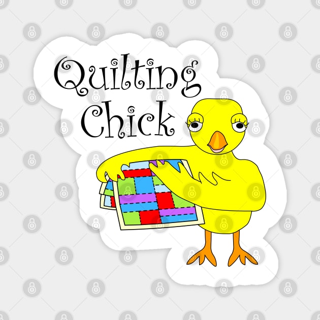 Quilting Chick Funny Needlecraft Hobby Magnet by Barthol Graphics