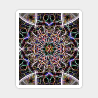 Abstract textured mandala Magnet