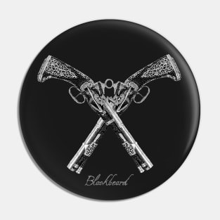 Blackbeard Pistols Silver Pin