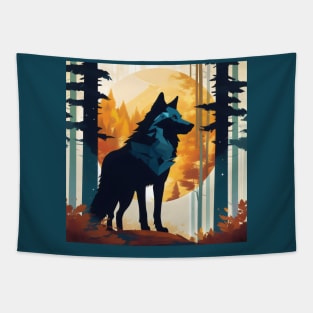 Wolf in the night Tapestry
