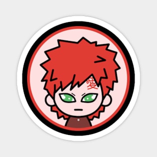 Gaara Naruto Chibi Anime Art Magnet