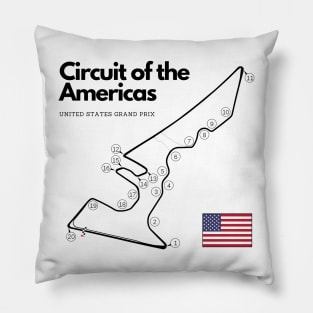 Circuit of the Americas F1 Track United States Pillow