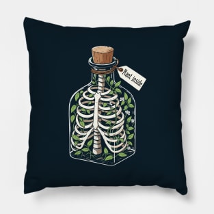 Skeleton Plant Bottle, Plant inside Pillow