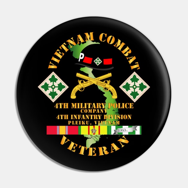 Vietnam Combat Veteran w 4th Military Police Co w 4th Infantry Division Pin by twix123844