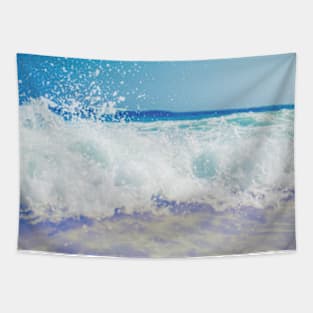 Blue Ocean Foam Tapestry