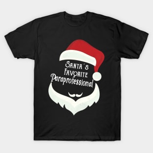 Santa's Favorite Paraprofessional Funny Elf Christmas Shirt T-Shirt Santa's Favorite Paraprofessional Funny Elf Christmas Shirt T-Shirt