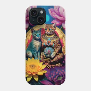 Mandala Cheetah Buddha Cat Phone Case