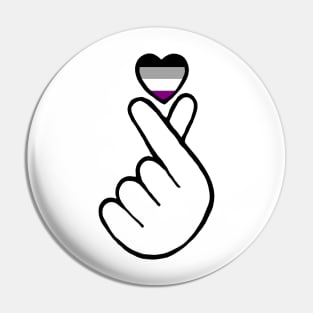heart fingers - asexual Pin