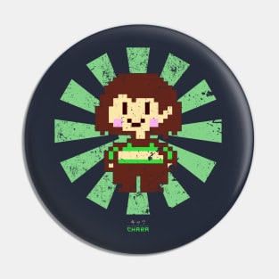 Chara Retro Japanese Undertale Pin