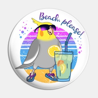 Summer Cockatiel BEACH PLEASE Pin