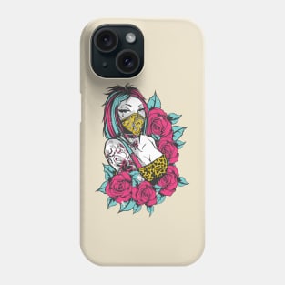 Tattoo Girl Roses Phone Case