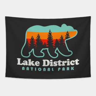 Lake District National Park England Wales Bear Retro Tapestry